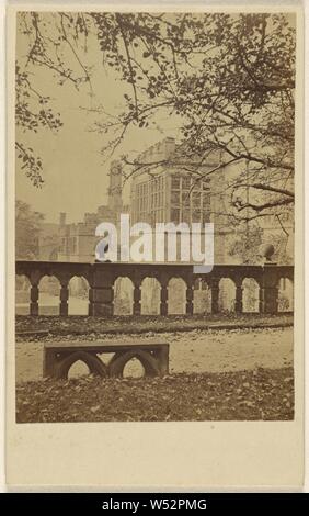 Hadden Hall Derbyshire Duke of Rutland. Original of Miss Radcliff's Mysteries of Udoplho, Unknown maker, British, October 30, 1865, Albumen silver print Stock Photo