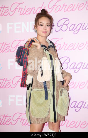 Hong Kong singer and actress Joey Yung attends the Baguette Friends Forever event for Fendi in Hong Kong, China, 29 January 2019. Stock Photo