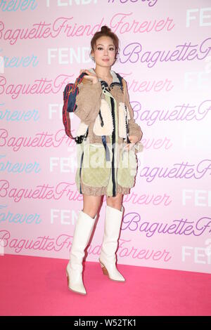 Hong Kong singer and actress Joey Yung attends the Baguette Friends Forever event for Fendi in Hong Kong, China, 29 January 2019. Stock Photo