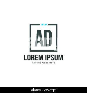 AD Letter Logo Design. Creative Modern AD Letters Icon Illustration design Stock Vector