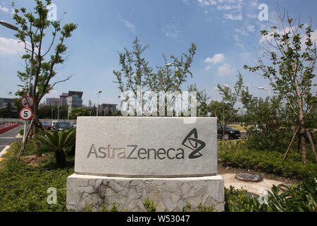 --FILE--View of the China headquarters of AstraZeneca in Pudong, Shanghai, China, 23 July 2013.   China has approved a new medicine for chronic consti Stock Photo