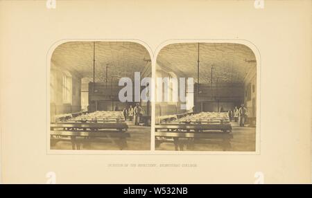 Interior of the Refectory, Stonyhurst College, Roger Fenton (English, 1819 - 1869), Lancashire, England, 1859, Albumen silver print, 7.4 × 14.1 cm (2 15/16 × 5 9/16 in Stock Photo