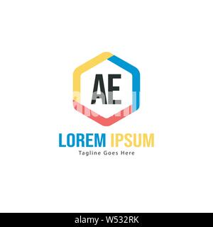 AE Letter Logo Design. Creative Modern AE Letters Icon Illustration design Stock Vector