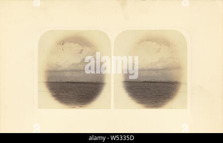 Ryde Pier, Isle of Wight, Unknown maker, England, about 1859–1863, Albumen silver print, 7.5 × 14.1 cm (2 15/16 × 5 9/16 in Stock Photo