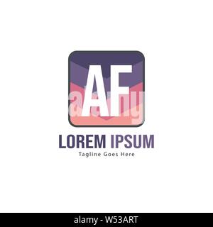 AF Letter Logo Design. Creative Modern AF Letters Icon Illustration design Stock Vector