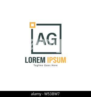 AG Letter Logo Design. Creative Modern AG Letters Icon Illustration design Stock Vector