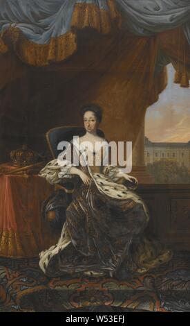 David von Krafft, Queen Hedvig Eleonora, Hedvig Eleonora, 1636-1715, Queen of Sweden, painting, Hedvig Eleonora of Holstein-Gottorp, Oil on canvas, Height, 268 cm (105.5 inches), Width, 162 cm (63.7 inches) Stock Photo