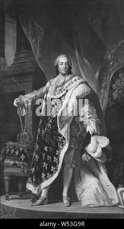 Louis-Michel van Loo, King Louis XV, Louis XV, 1710-1774, King of France, painting, Oil on canvas, Height, 260 cm (102.3 inches), Width, 153 cm (60.2 inches) Stock Photo