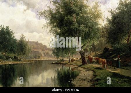 Edvard Bergh Summer Landscape Summer Landscape Painting Landscape Art 1873 Oil On Canvas Height 60 Cm 23 6 Inches Width 90 Cm 35 4 Inches Signed E Bergh 1873 Reimagined By Gibon Design Of