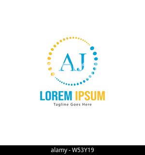 AJ Letter Logo Design. Creative Modern AJ Letters Icon Illustration design Stock Vector