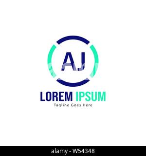 AJ Letter Logo Design. Creative Modern AJ Letters Icon Illustration design Stock Vector