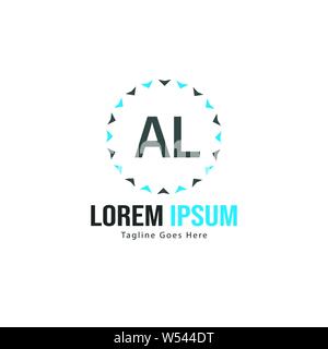 AL Letter Logo Design. Creative Modern AL Letters Icon Illustration design Stock Vector