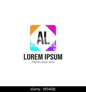 AL Letter Logo Design. Creative Modern AL Letters Icon Illustration design Stock Vector