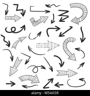 Hand drawn arrows Stock Vector