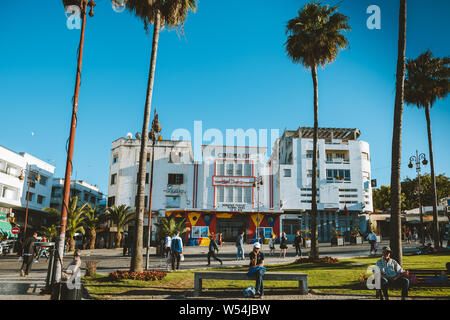 TANGER, MOROCCO - MAY 11, 2019: the Cinematheque de Tanger, Cinema Rif, North Africa's first cinema cultural center in the historic heart of Tangier, Stock Photo