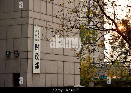 --FILE--View of the headquarters of the Ministry of Finance of the People's Republic of China in Beijing, China, 5 November 2017.   China's finance mi Stock Photo