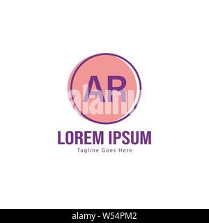 AR Letter Logo Design. Creative Modern AR Letters Icon Illustration design Stock Vector