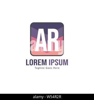 AR Letter Logo Design. Creative Modern AR Letters Icon Illustration design Stock Vector