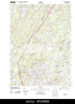 Massachusetts  USGS Historical Topo Map MA Hudson 20120613 TM Restoration Stock Photo