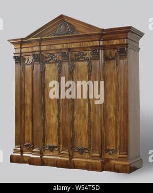 Cabinet Cabinet Cabinet Of Oak Glued With Walnut And Burr Walnut