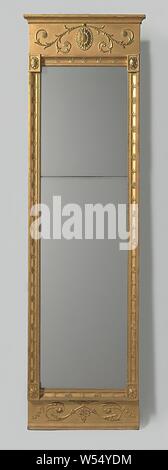 Penant mirror, Penant mirror in a frame of gilt wood with 'en pâté