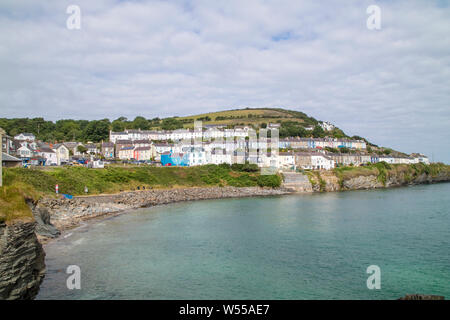 The popular Welsh coastal town and harbour of New Quay, Wales, UK Stock Photo