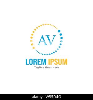 AV Letter Logo Design. Creative Modern AV Letters Icon Illustration design Stock Vector