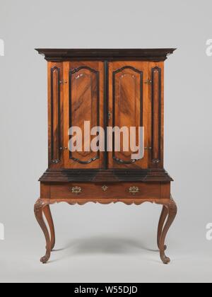 Cabinet Cabinet On Ebony Base On Four Twisted Legs The Upper