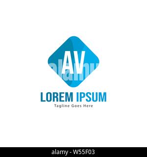 AV Letter Logo Design. Creative Modern AV Letters Icon Illustration design Stock Vector