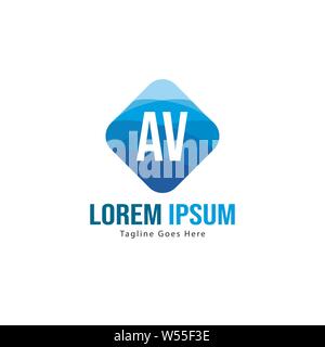 AV Letter Logo Design. Creative Modern AV Letters Icon Illustration design Stock Vector