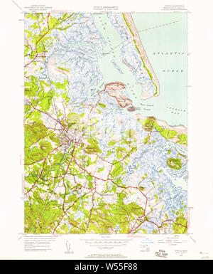Ipswich, Massachusetts, map 1950, 1:24000, United States of America by  Timeless Maps, data . Geological Survey Stock Photo - Alamy