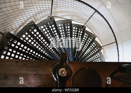 Spiral stair case going down Stock Photo