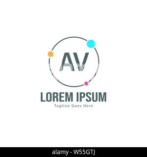 AV Letter Logo Design. Creative Modern AV Letters Icon Illustration design Stock Vector