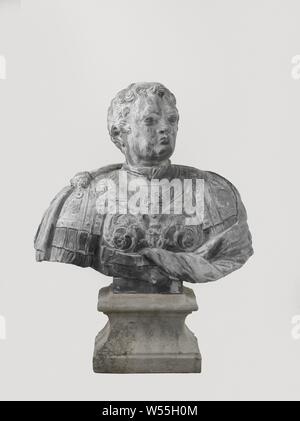 Gaius Julius Caesar Germanicus (Caligula), The bust is placed on a profiled pedestal., Bartholomeus Eggers, Amsterdam, after 1674, sokkel, h 84 cm h 116 cm × w 175 kg w 43 cm × d 28 cm Stock Photo