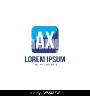 AX Letter Logo Design. Creative Modern AX Letters Icon Illustration design Stock Vector