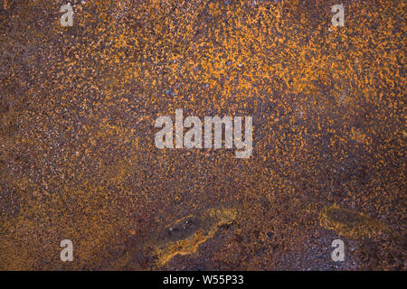 Old rusty metal background, rusted metal backdrop or surface Stock Photo