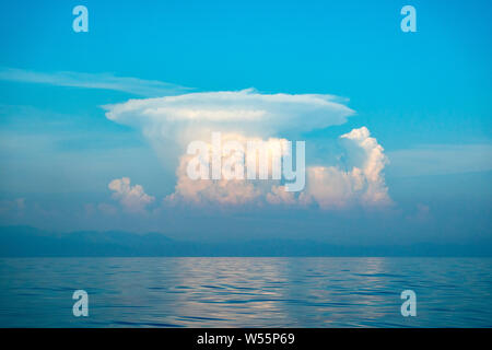 Atomic nuclear bomb explosion like cloud Stock Photo