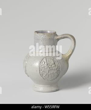 Jug with coat of arms and ribbed neck, anonymous, c. 1570 - c. 1600 Jug ...