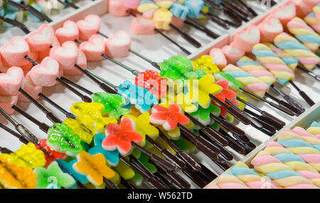 Colorful jelly,Jelly colorful rainbow colored close up. Stock Photo