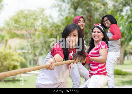 tug of war indonesia independence day Stock Photo