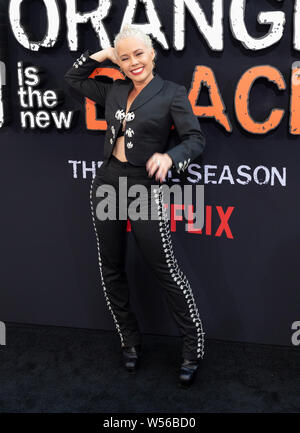 New York, NY - July 25, 2019: Rebecca Knox attends 'Orange Is The New Black' Final Season World Premiere at Lincoln Center Alice Tully Hall Stock Photo