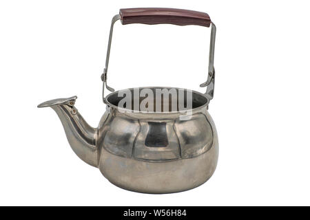 Teapot stainless steel strainer for tea leaves. Isolate on white background. Stock Photo