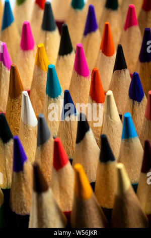 Close-up image of colorful pencils Stock Photo