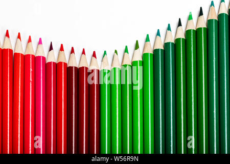 Colored pencils representing business graph of increasing profits Stock Photo
