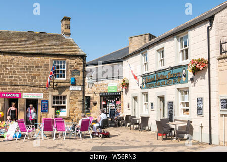 The Bakewell Pudding Parlour Bakewell pudding factory Bakewell town centre wye house Water St Bakewell Derbyshire England uk gb Europe Stock Photo