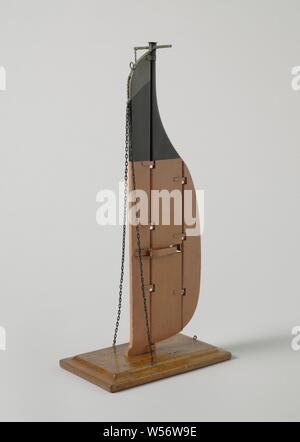 Model of a Stern with Lumley's Patent Rudder, Black and pink model of ...