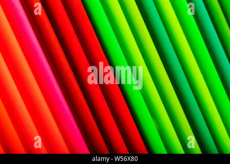 Close-up image of colorful red & green pencils Stock Photo