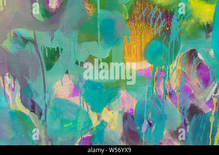 Oil paints multicolored closeup abstract background. Bright abstract painting. Stock Photo