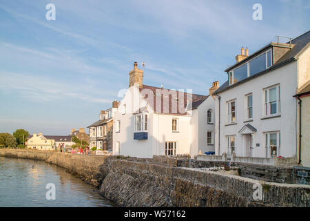 The mouth of the River Nevern at Parrog, Newport Pembrokeshire, Wales, UK Stock Photo