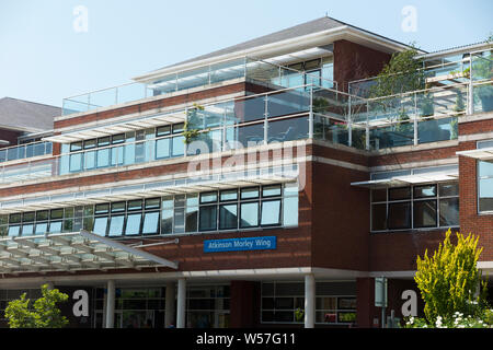 Outside front exterior of the Atkinson Morley Wing of Saint Georges Hospital in Tooting, London. UK. Saint Georges in tooting is the main hospital of St George’s University hospitals NHS foundation trust. UK (111) Stock Photo